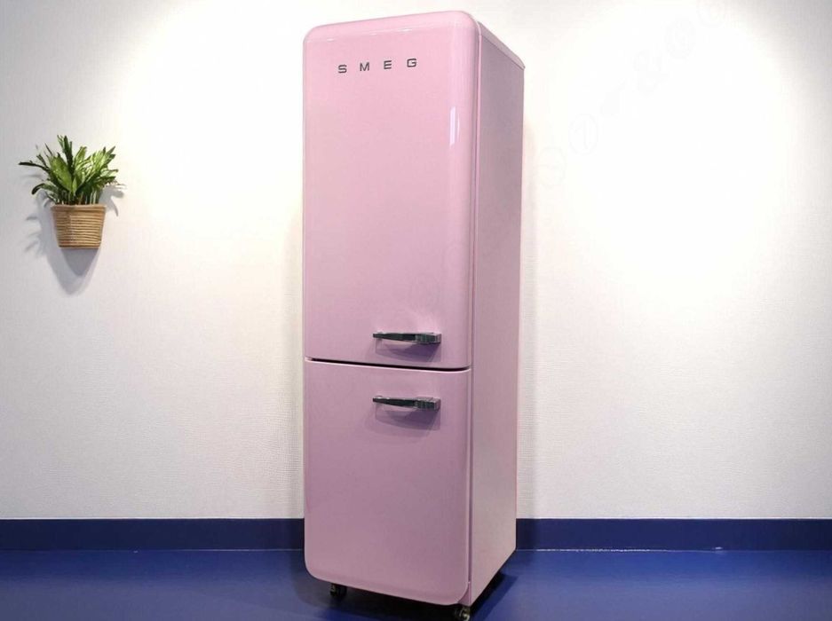 Холодильник SMEG / СМЕГ FAB32LRON1, ретро, 2-кам. рожевий