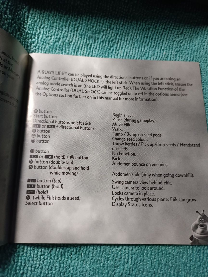 Ps1 A bug's Life psx psone Książeczka Manual Angielska