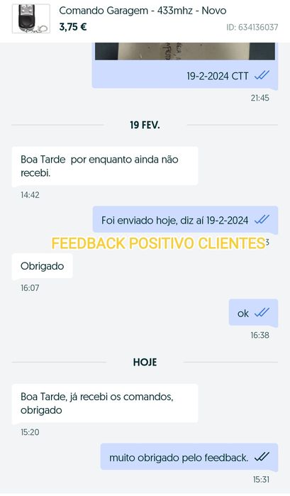 Comando de Garagem Universal - 433mhz - Novos