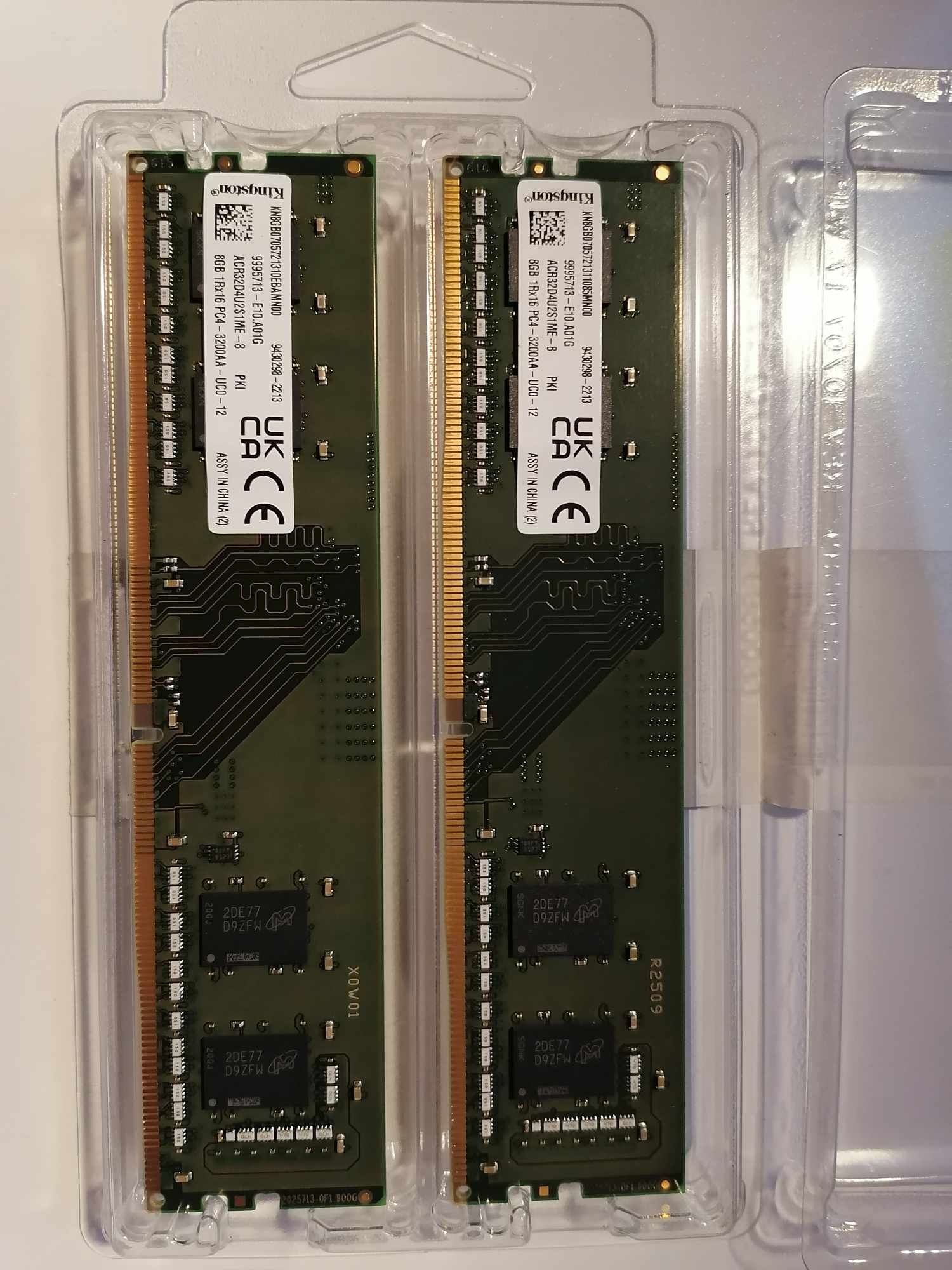 Pamięć RAM 2x8GB Kingston DDR4 PC4-3200MHZ 1Rx16
