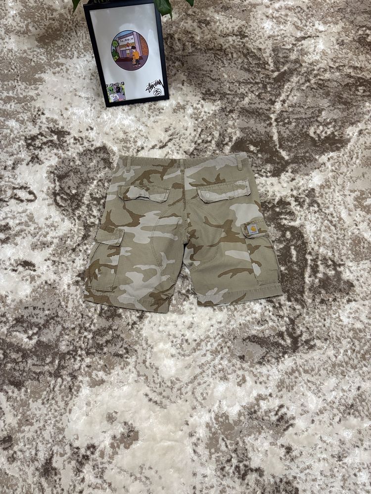 Шорти Carhartt WIP (бежеві камуфляжні), розмір 32 skate,rap,y2k