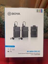 BOYA Microfone Lapela Wireless BY-WM4 Pro K2 p/ Smartphone e DSLR