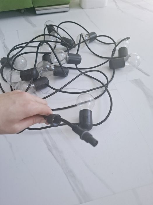 Girlanda led 12 lamp łańcuch zewnętrzny oświetleniowy ogród