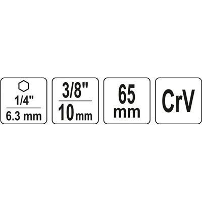 Adapter Do Nasadek Hex 3/8 L-65Mm Yato