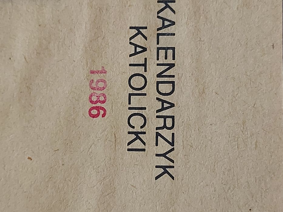 Stary kalędarz mały kieszonkowy 1986rok z czasów PRL