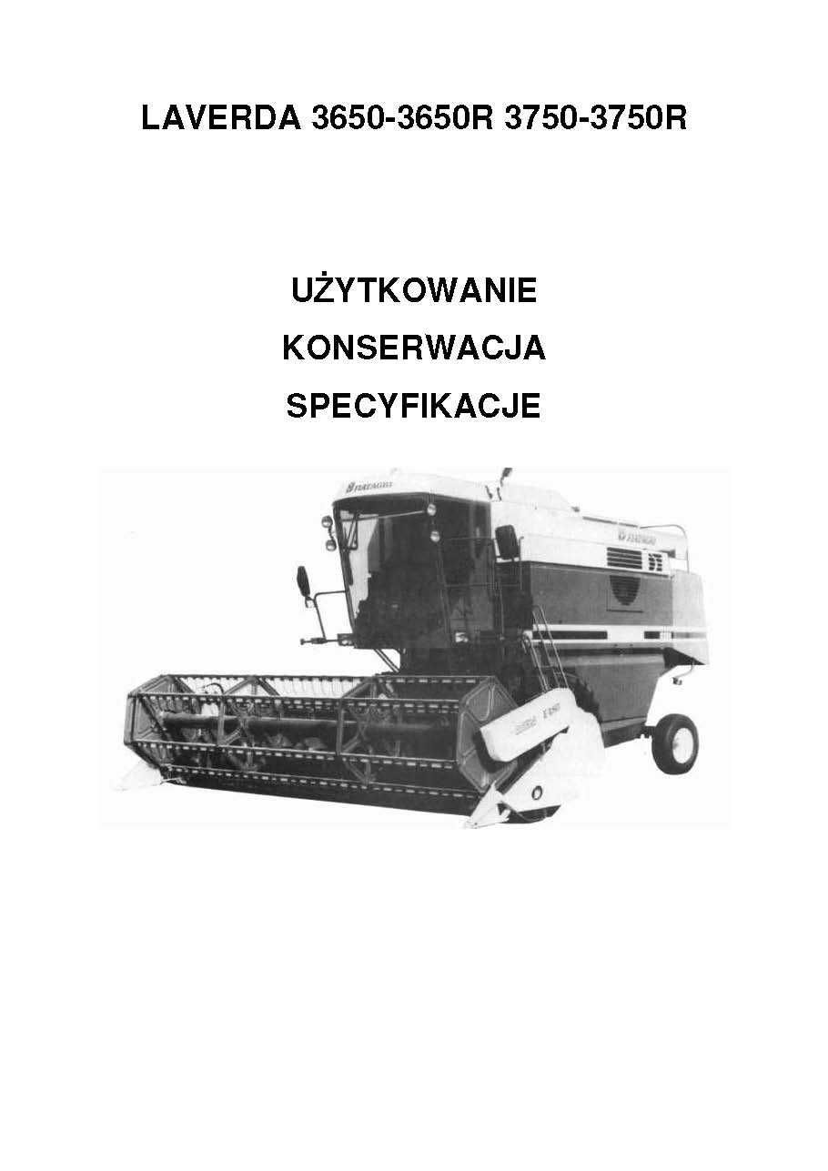 Instrukcja obsługi kombajn Fiat Laverda 3750 R 3750R