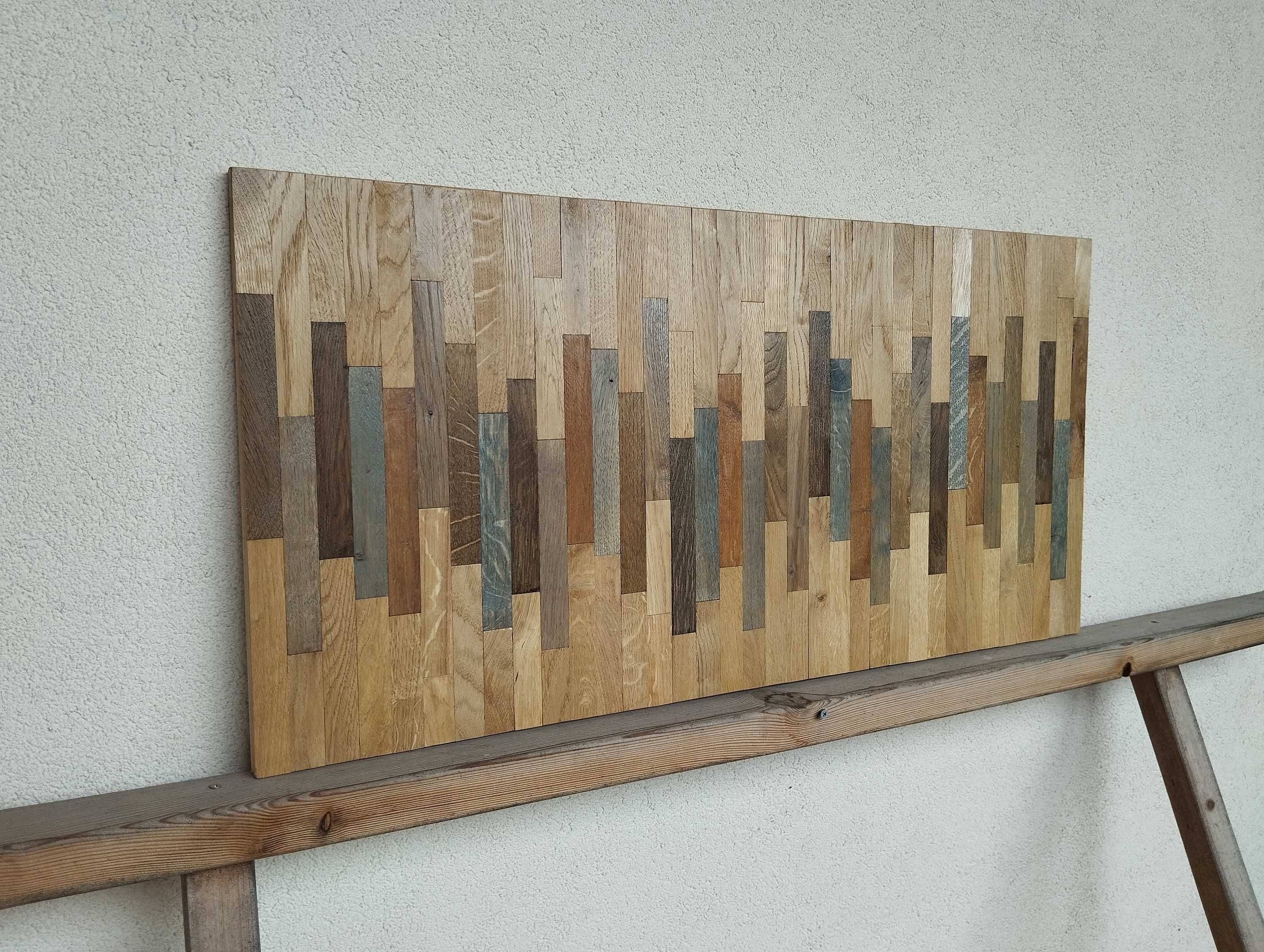 Obraz z drewna dekoracja ścienna ręcznie wykonana 80 x 40 cm