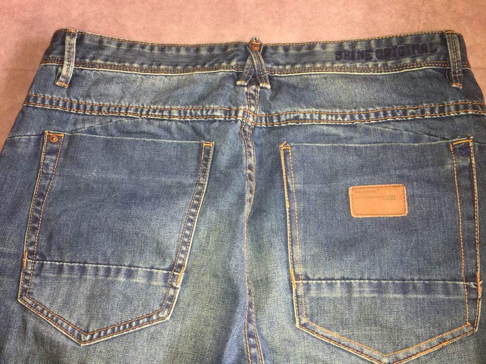 Męskie jeansy Shine Original Southside solidny jeans ładne W34 L30