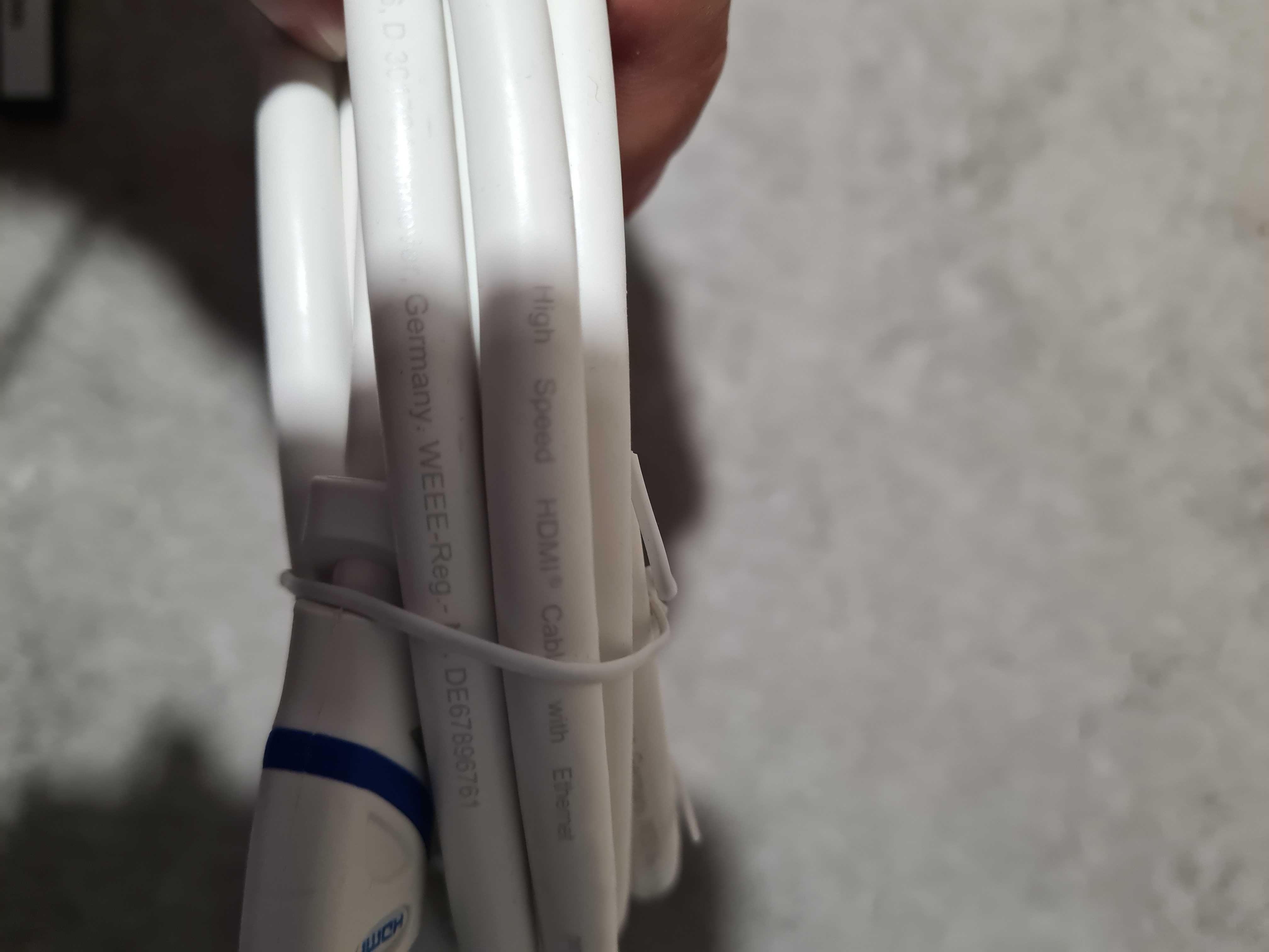 Kabel HDMI Ethernet High Speed Biały 7.5m