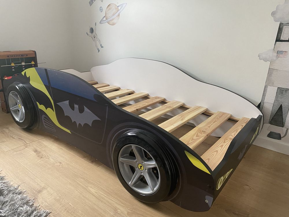 Łóżko dziecięce Batman plastikowe koła łóżeczko samochód auto