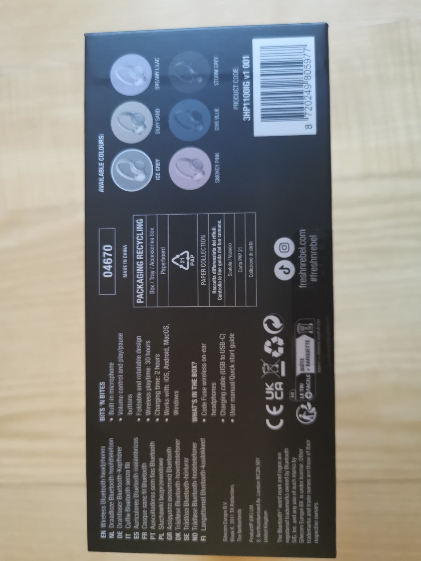 Słuchawki bezprzewodowe nauszne Fresh 'n Rebel Code Fuse bluetooth