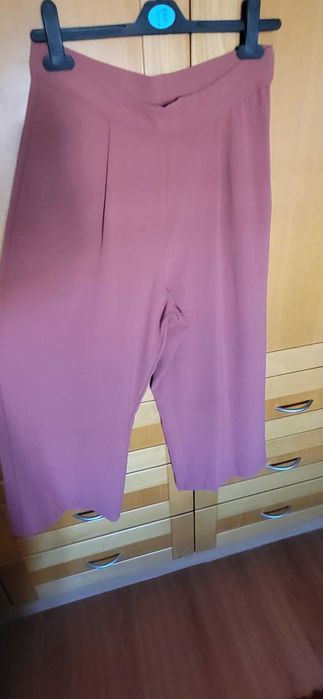 Calças culote rosa/salmão/coral