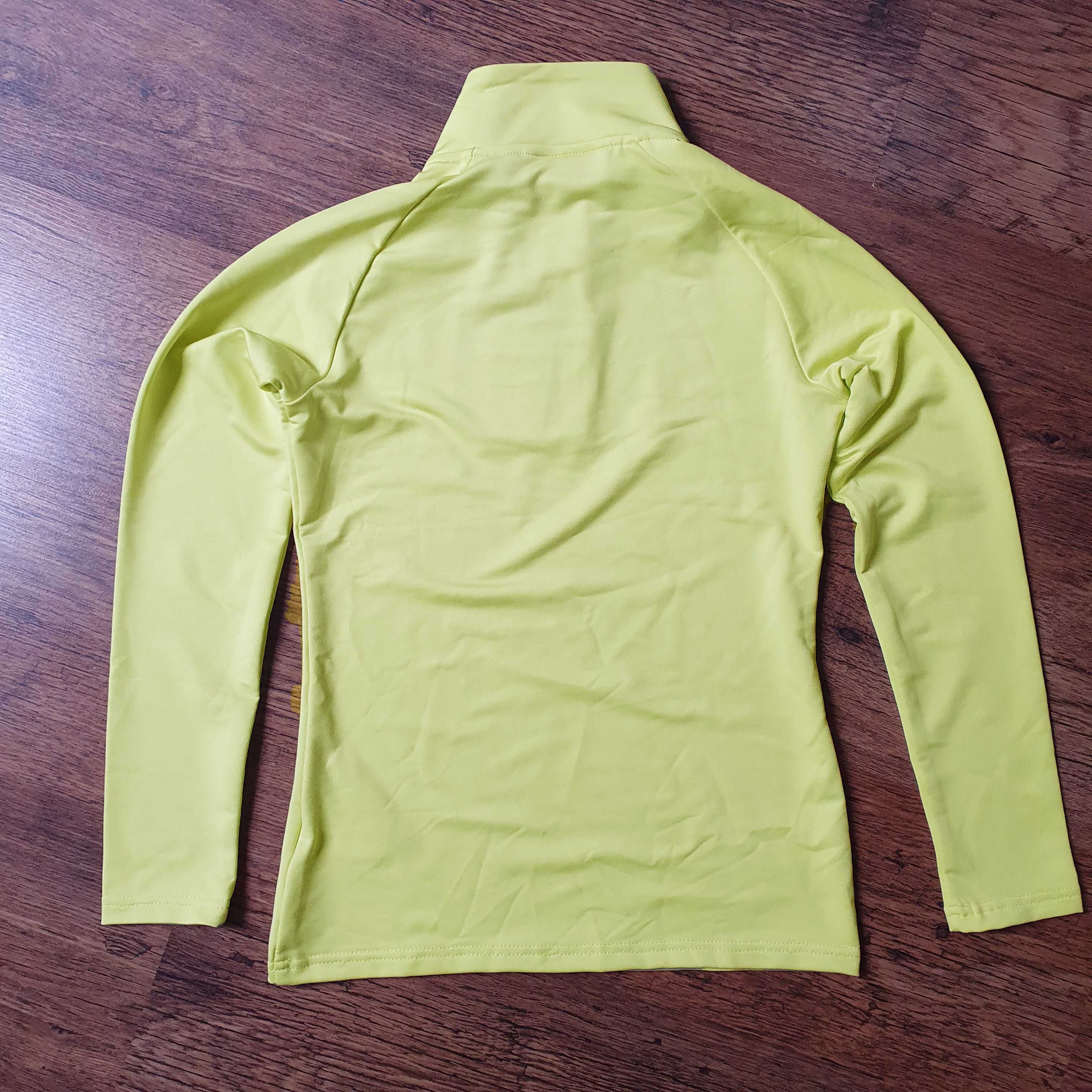 Bluza techniczna Rossignol Girl 1/2 Zip Warm Stretch sunny lime 12lat