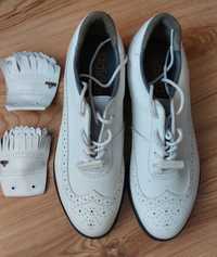 Buty z kolcami skórzane białe
