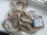 Волосы на леске для наращивания блонд