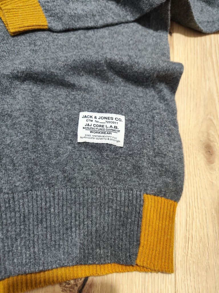 Jack & Jones sweter męski rozmiar XL bawełna wełna