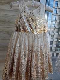 Нарядное платье h&m 3-4г платье паетки