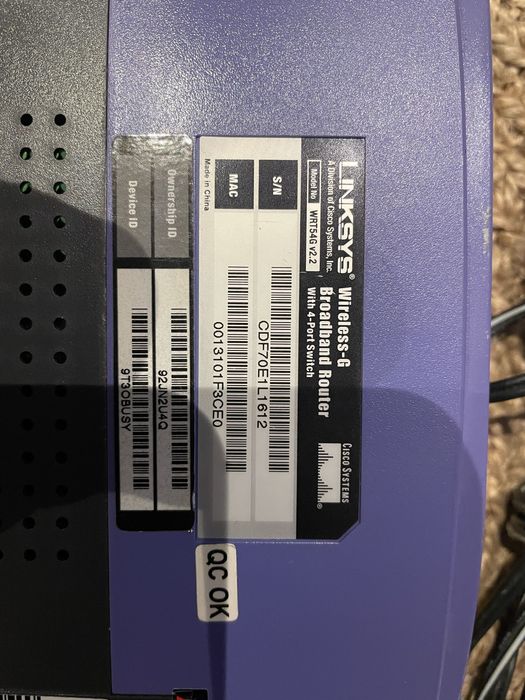 Roter cisco linksys wrt54g v2.2