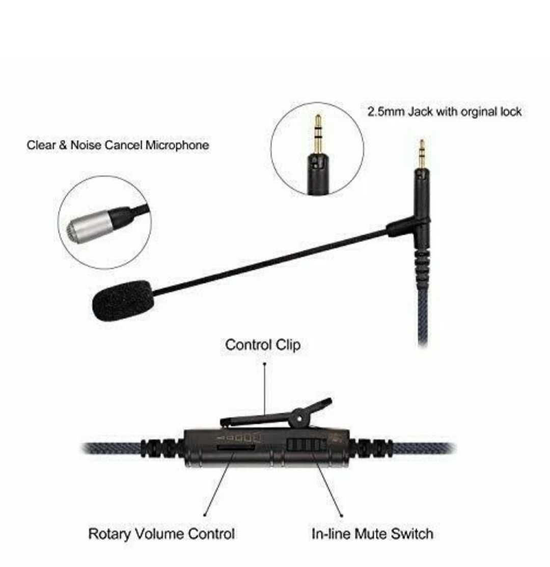Cable Boom Microphone - Volume Control for PlayStation PS4 or Xbox One