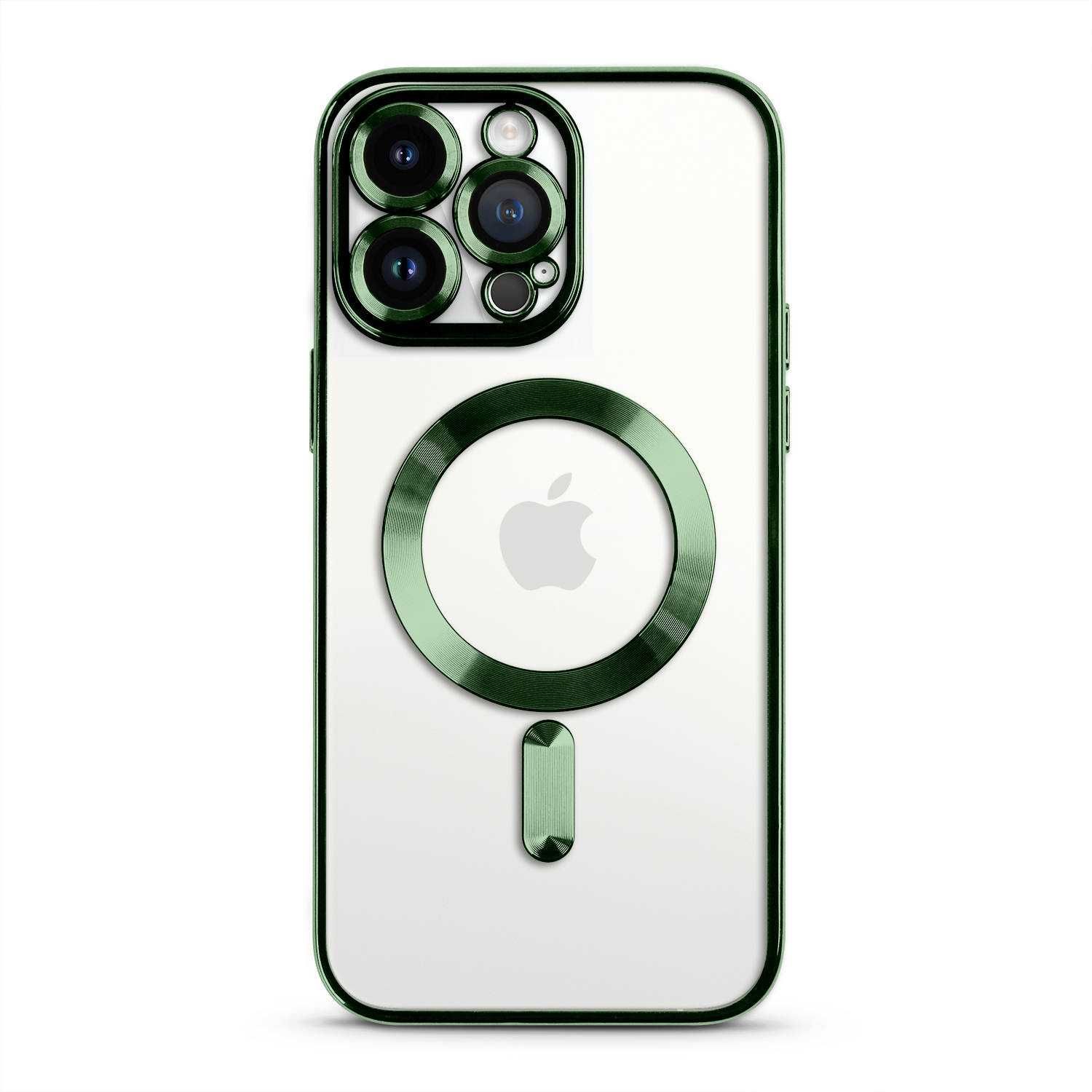 Etui Silikonowe Iphone 13/14/15Plus Pro Max Magnetyczne Ciemny Zielony