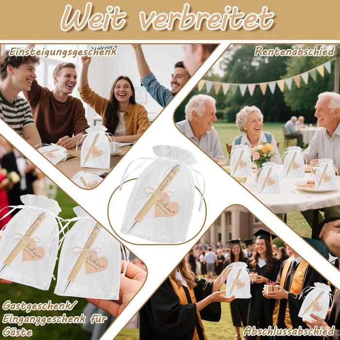 Zestaw długopisów, Szczęśliwe drewniane długopisy 25 szt. na prezenty