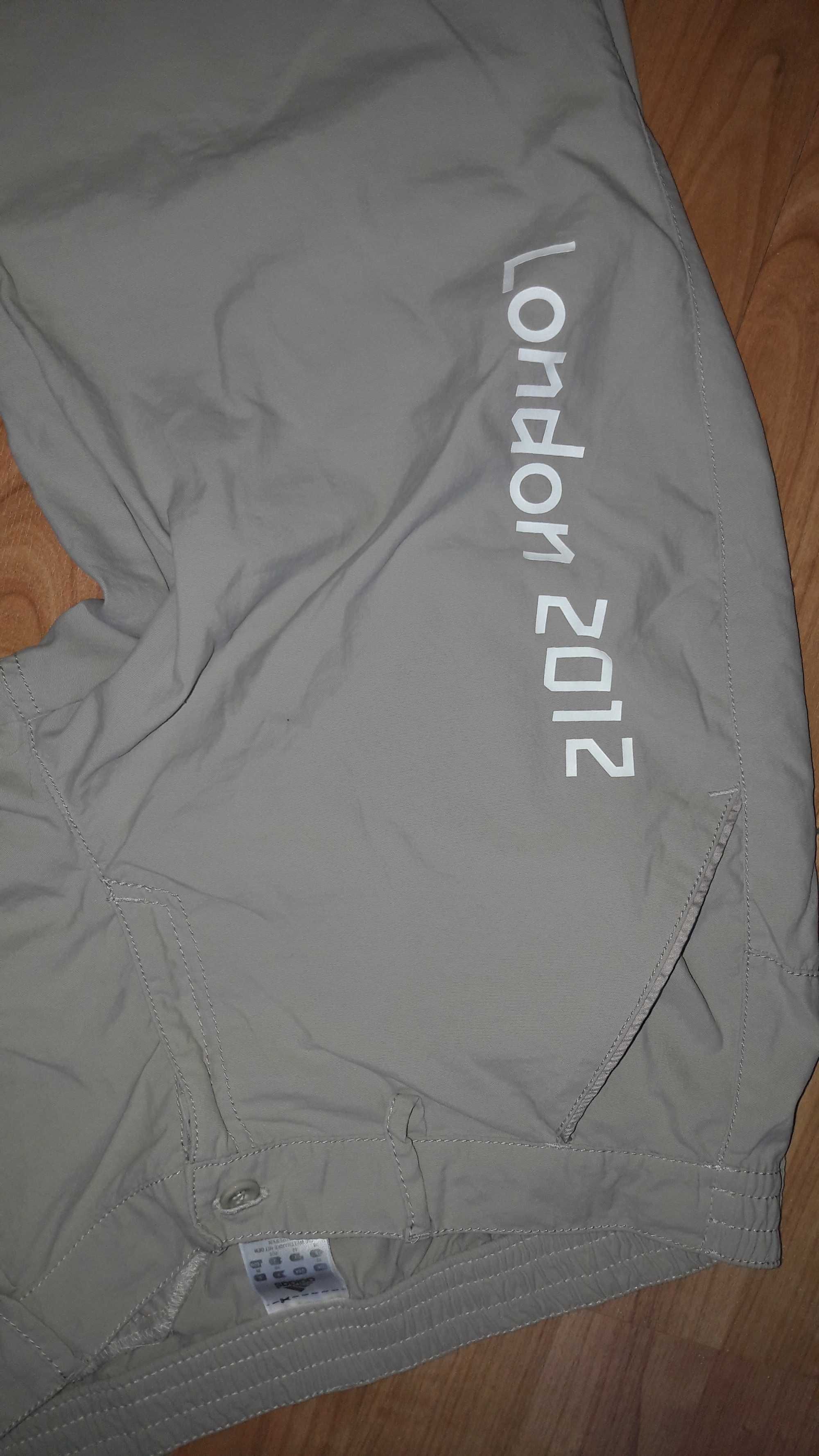 Szare spodnie trekkingowe Adidas London 2012 L
