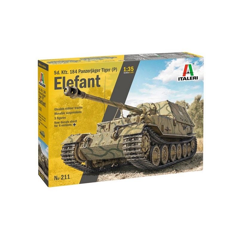 ITaleri 0211 model 1:35 czołg SD.KFZ.184 PANZERJAGER TIGER (P)
