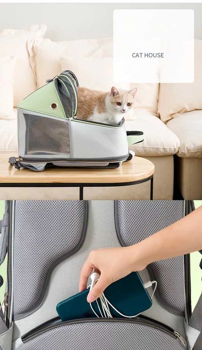 PLECAK TRANSPORTER torba dla kota psa niebieska