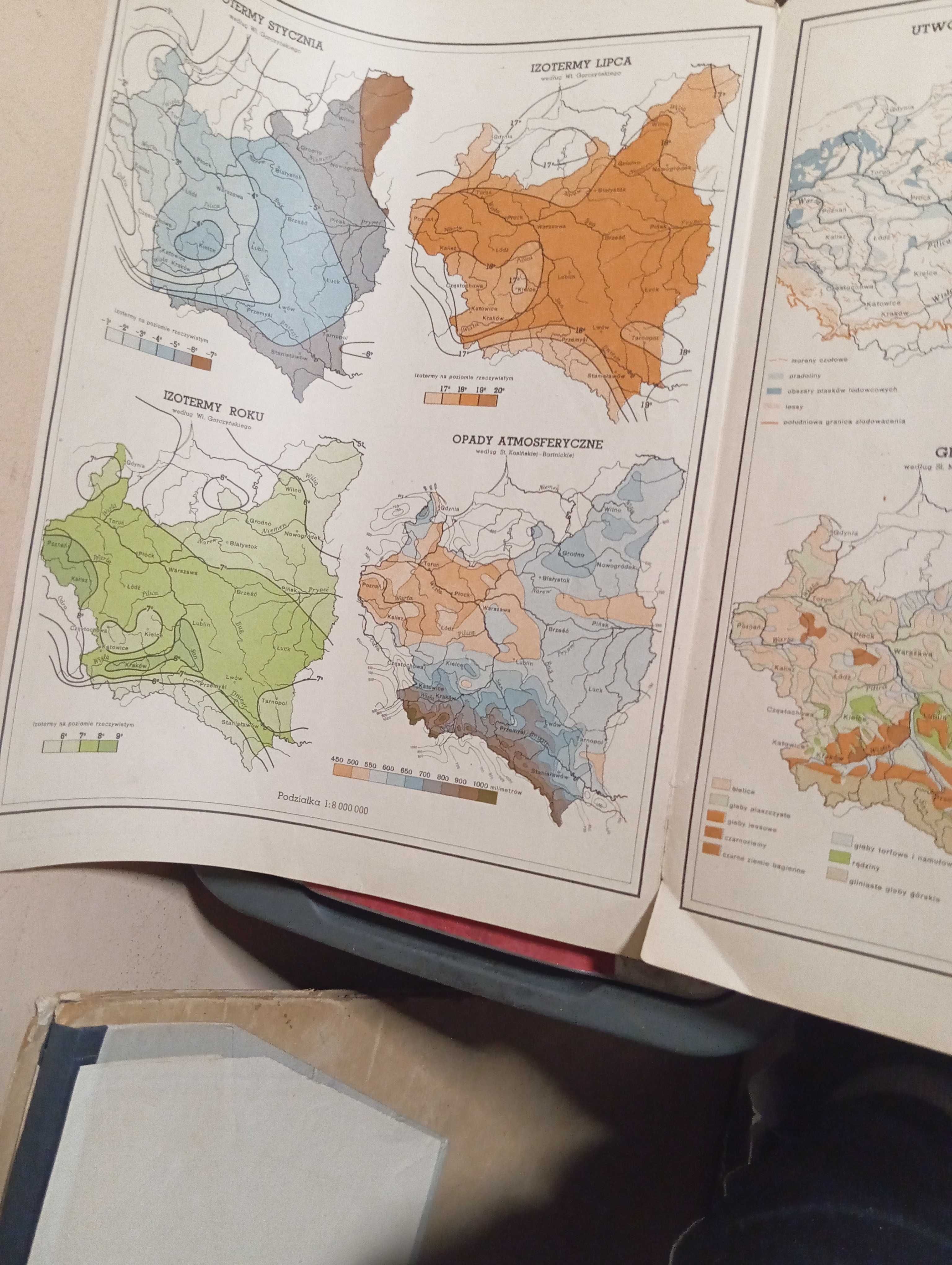 M. Janiszewski Geograficzny atlas Polski 1938 rok
