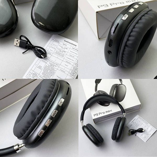 Бездротові навушники P9 Pro Max | Наушники беспроводные Сірі / Чорні