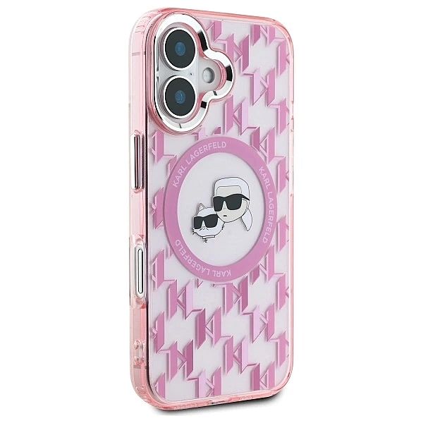 Etui Karl Lagerfeld IML Monogram Karl & Choupette Head MagSafe na iPho