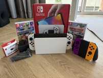 Nintendo Switch OLED, super zestaw, stan idealny!!!