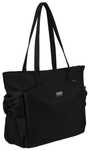 czarny shopper bag torebka mieszcząca a4 - peterson