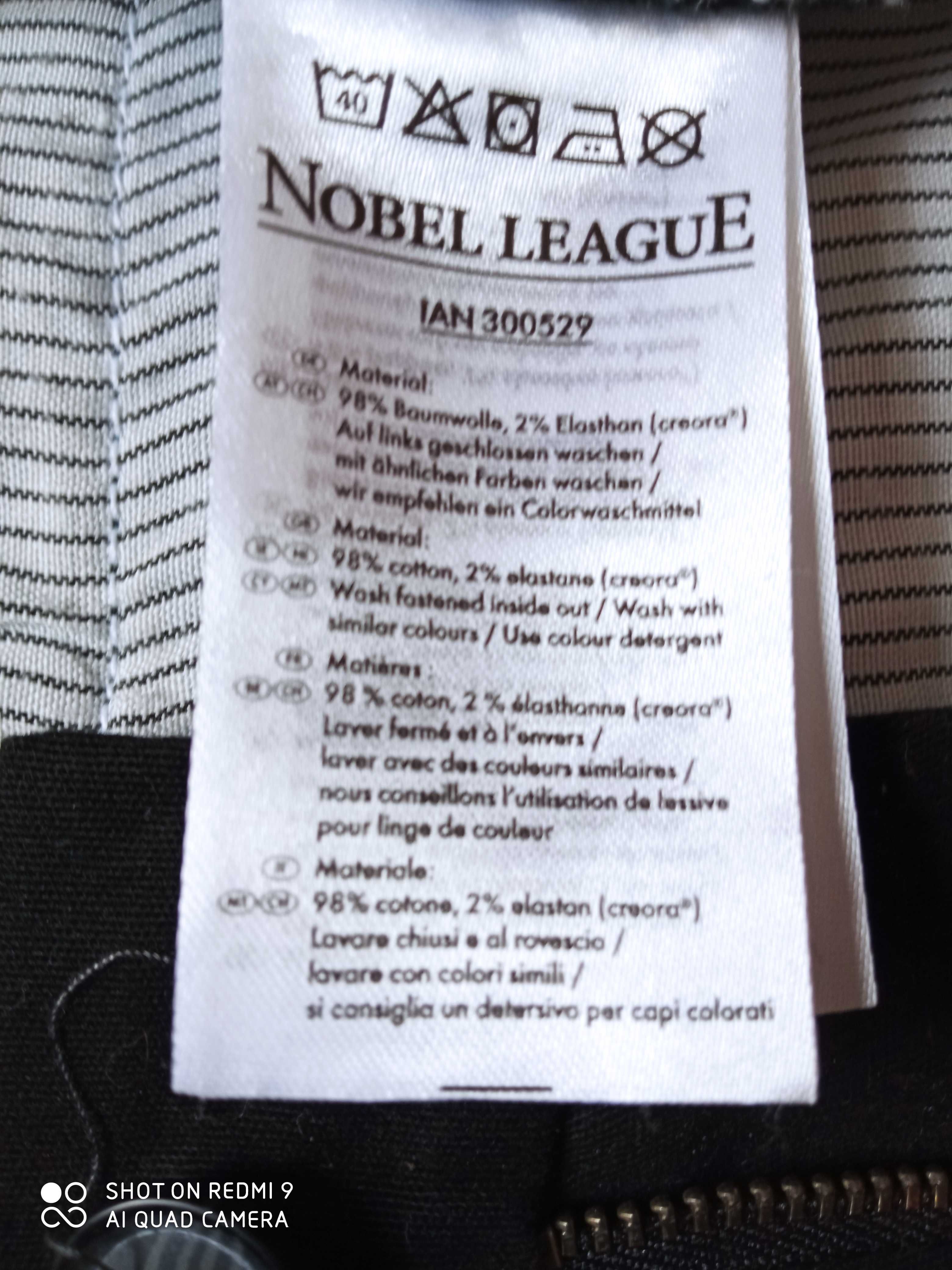 Spodnie Nobel League męskie, kolor czarny, gładkie rozmiar L54
