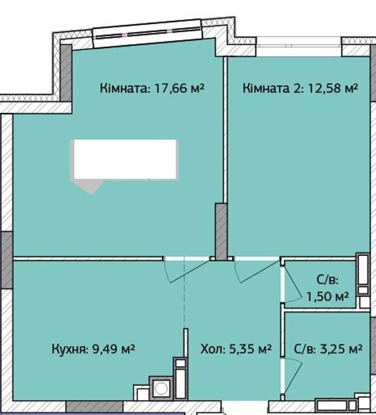 Продаж! Евро2кім 50м2 з максимальною комплектацією. ЖК Синергія 3+