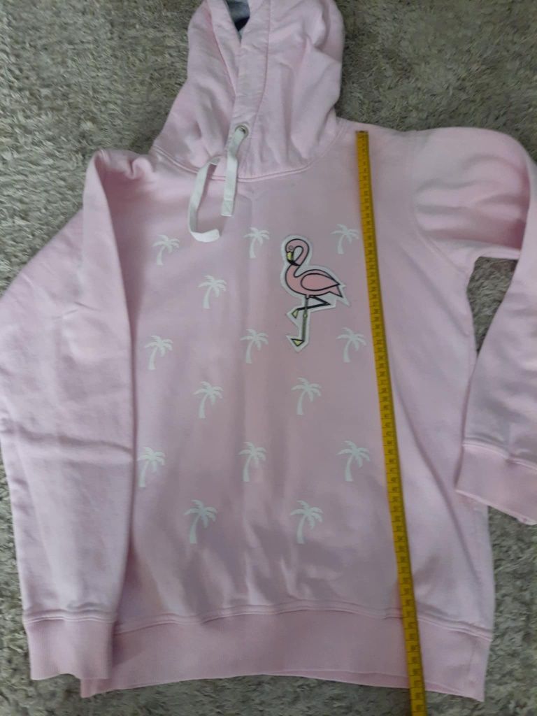 Bluza z kapturem z flamingiem