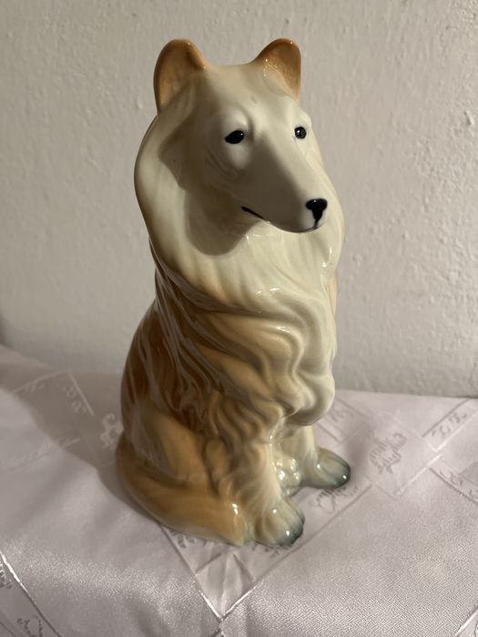 Figurka psa rasy Collie - porcelana