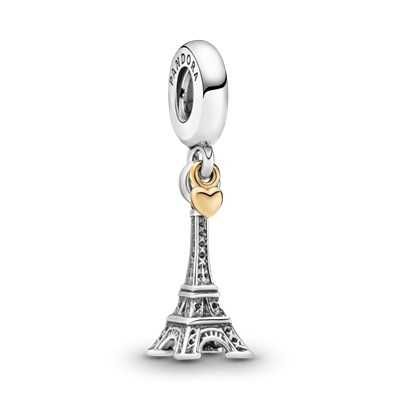 Pendente Torre Eiffel Pandora em Prata de Lei 925 Nova