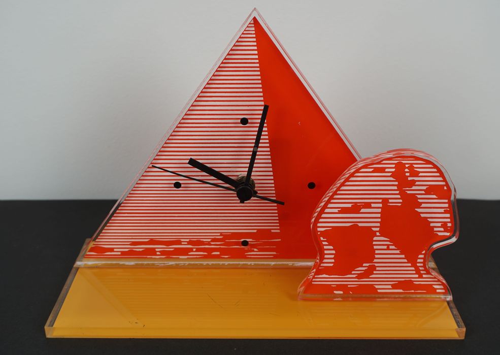 Zegar plexi Egipt Sfinks memphis vintage