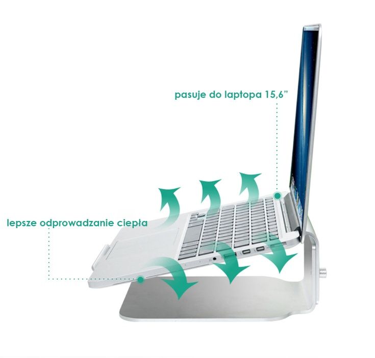 ALUMINIOWA PODSTAWKA podkładka STOLIK pod LAPTOPA macbook okazja hit