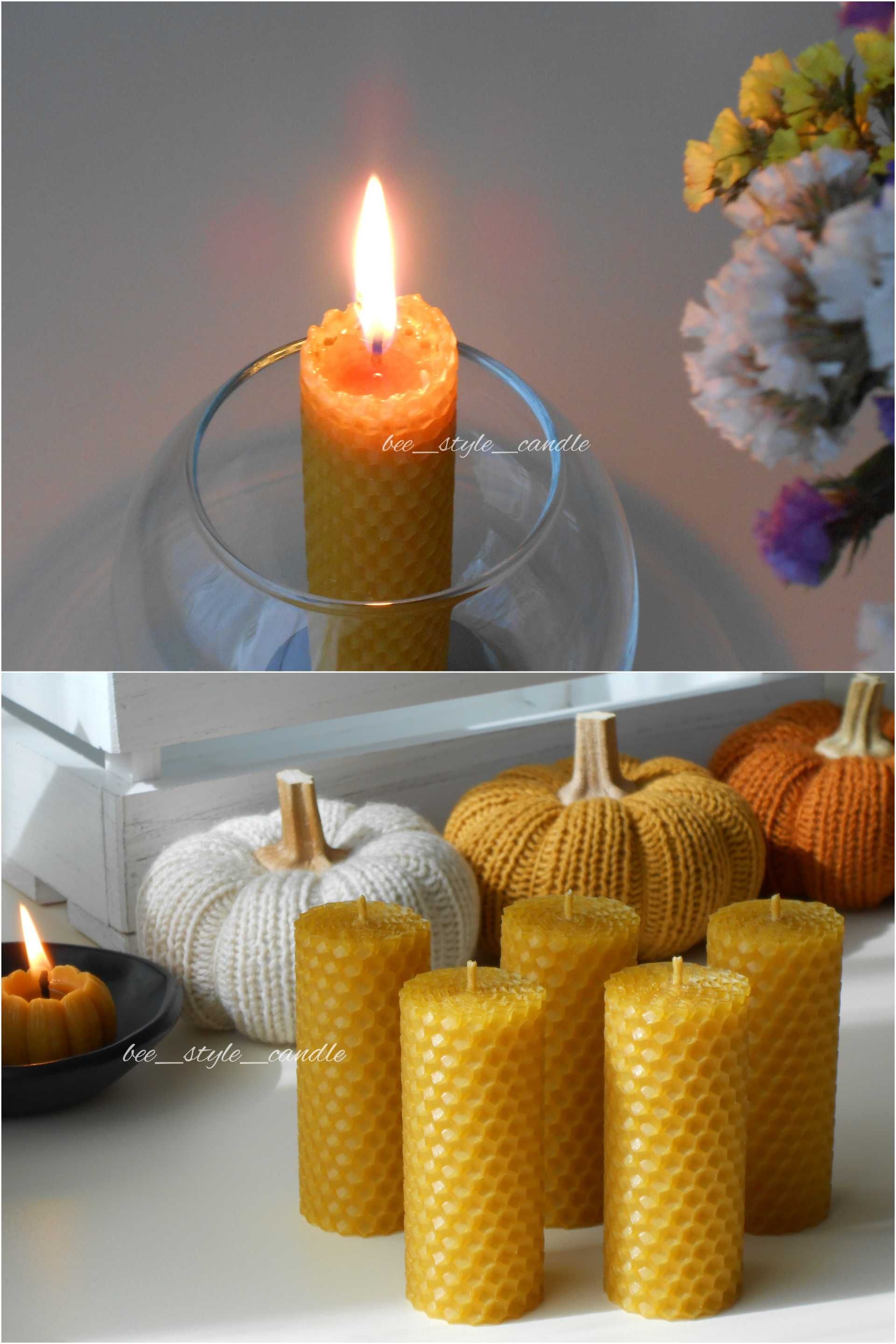 Медові свічки, натуральні свічки, свічки з вощини, свечи, чайні свічки