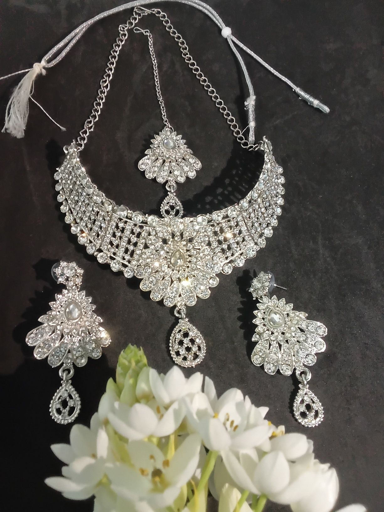 Conjunto Indiano Bollywood banhado a Prata . Trouxe da India