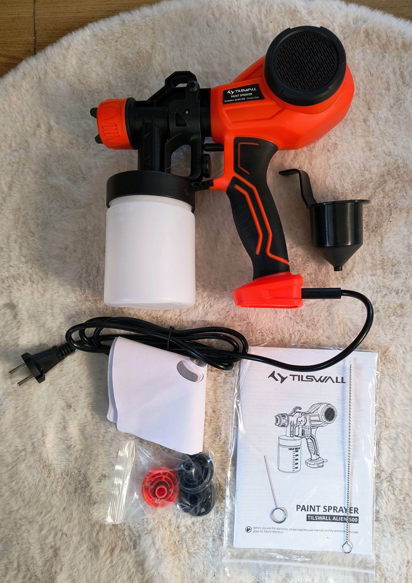 Spryskiwacz farb tilswall, hvlp-elektryczny, pistolet do farby alien 5
