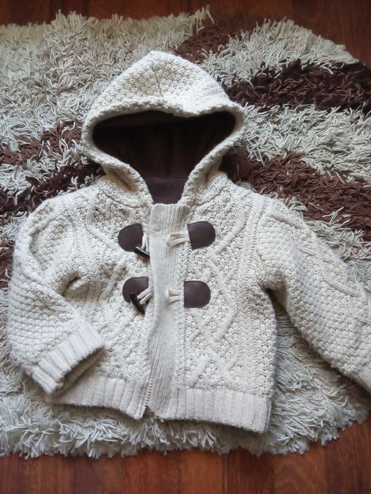 kremowy sweterek / bluza polarowa,  r. 68/74