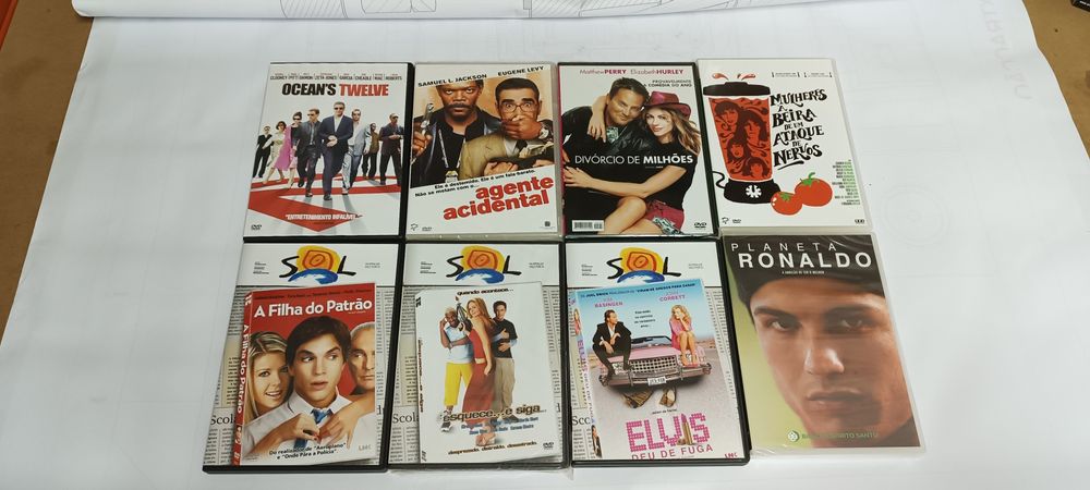 Pack 8 DVDs como novos