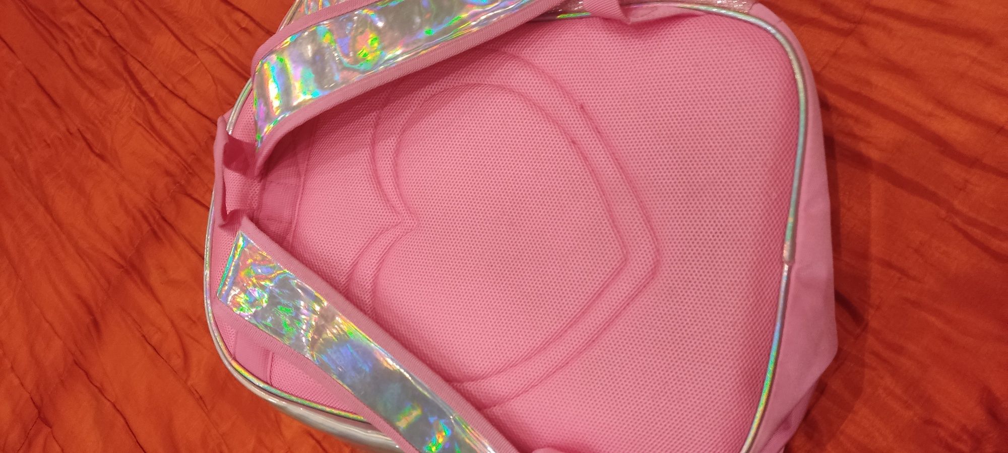 Mochila + lancheira+ estojo "Girl Power" holográfica