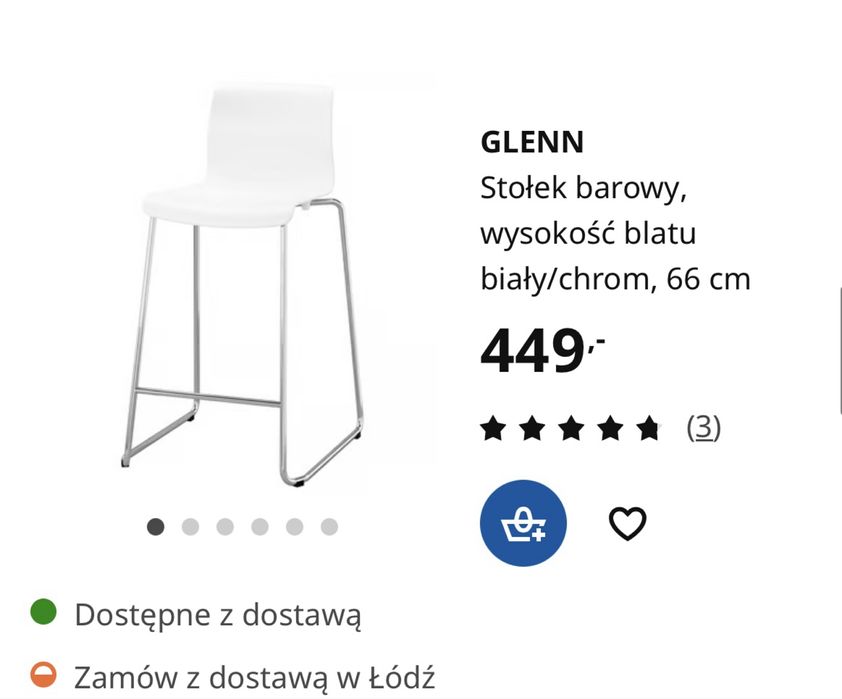 Hokery krzesła barowe Ikea