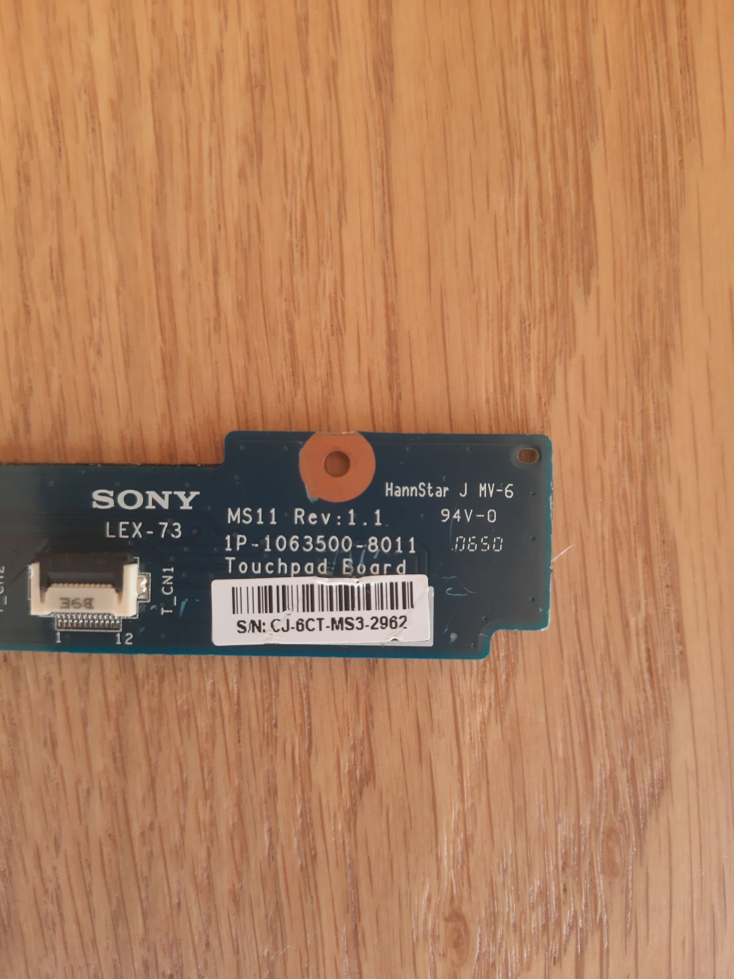 Touchpad Board usado para Sony Vaio VGN-FE31M