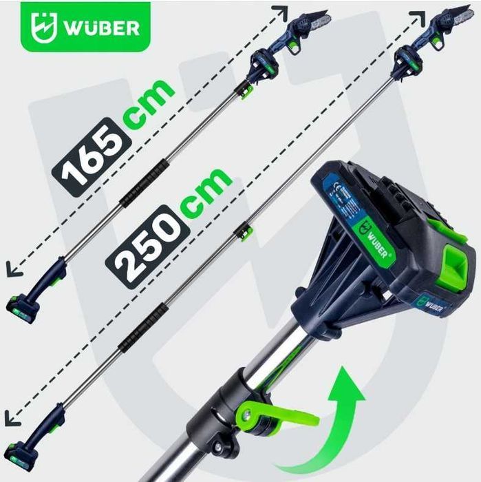 ZESTAW XXL Piła Gałęziowa + Wysięgnik 250cm WUBER Akumulatorowa Nowa