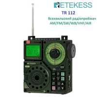 Радіоприймач Retess TR112 AM/FM/SW/WB//VHF/AIR Li-Ion, TypeC